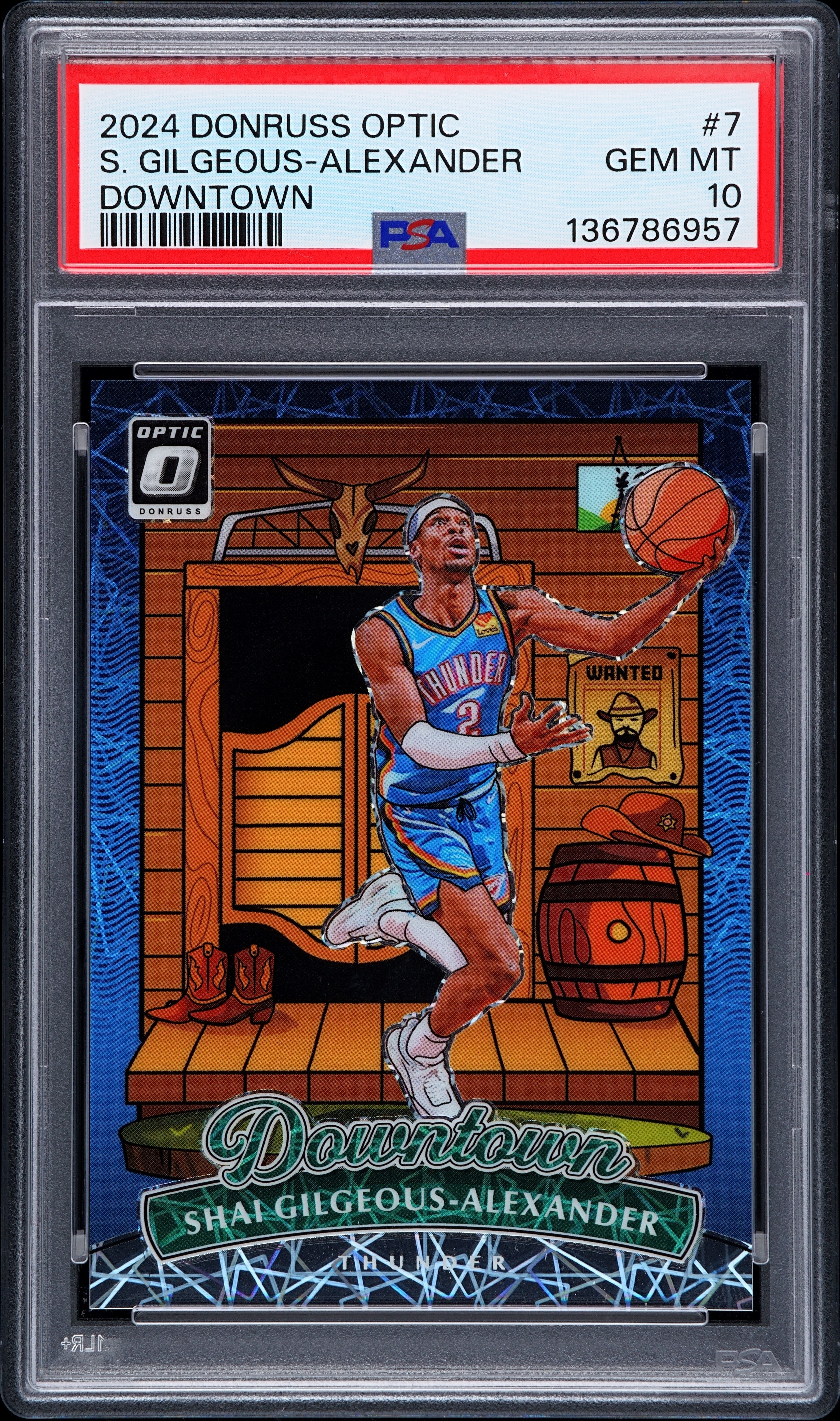 2024 Donruss Optic Shai Gilgeous-Alexander Downtown PSA 10